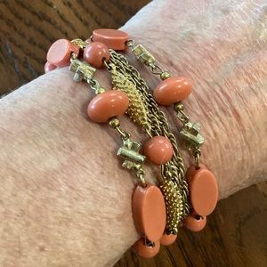 Vintage Chain & Beaded Bracelet